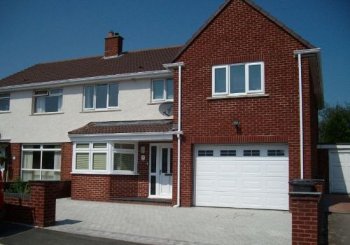 Double storey side extension & lean-to extension at rear